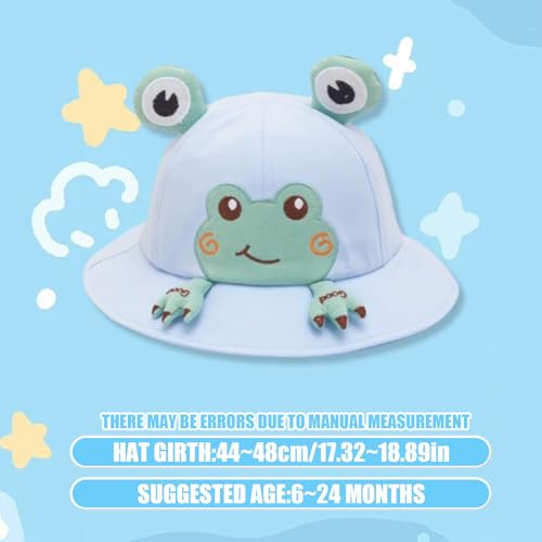Baby Toddler Bucket Hat,Frog Cap for Baby Infant Toddlers Girls Boys Breathable, Sun Protection Summer Fisherman Hats2