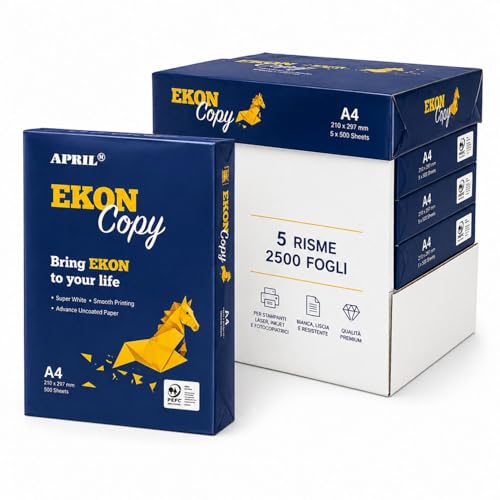 Risma Carta A4-5 pacchi da 500 fogli tot. 2500 fogli