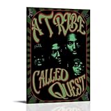 Póster decorativo de pared con texto en inglés 'A Tribe Called Quest The Low End Theory', impermeable, moderno, impresión para el hogar, lugar de trabajo, arte de pared para el hogar, fácil de