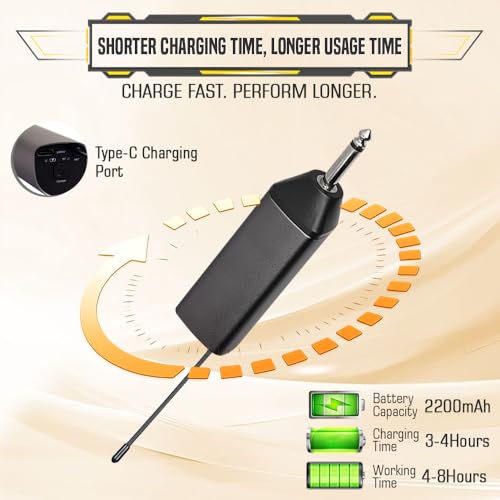Image of CLAW CW-SR50H UHF Wireless Dynamic Microphone with Plug & Play Receiver, LED Display, One-Tap Mute, 50m Long Range, Rechargeable Metal Receiver for Karaoke, DJ & Stage