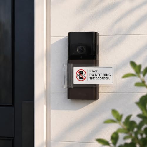Image of Do Not Ring Doorbell Sign,Acrylic No Soliciting Reminder,2 Pack