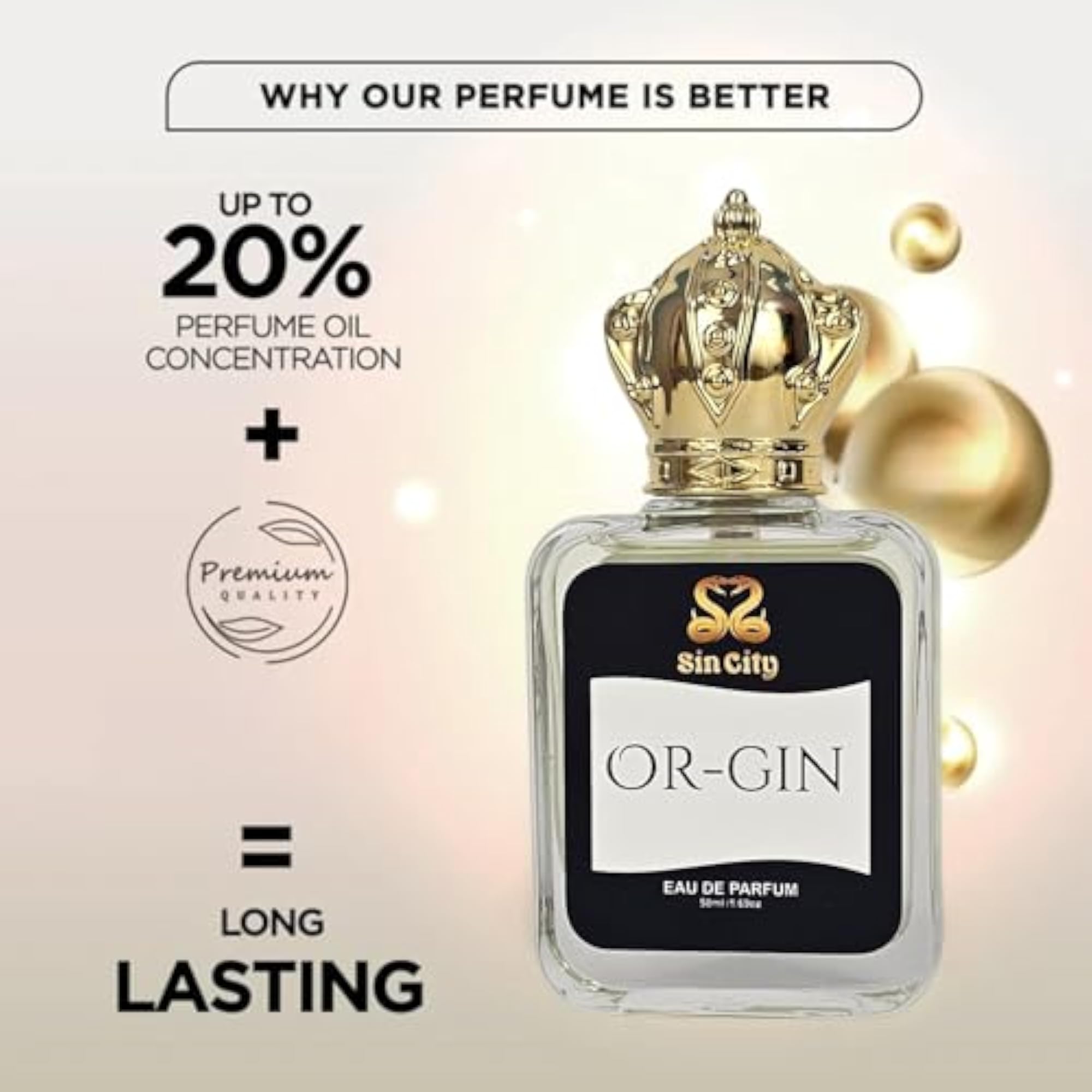 OR-GIN Eau de Parfum for Unisex, Long-Lasting Fragrance