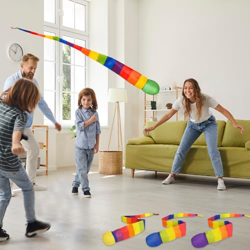 Phlognfy Rainbow Tail Ball, 4Pcs kometenball schweifball kinder, Kinder Wurfspielzeug Sportbälle Für AußEn Innenbereich