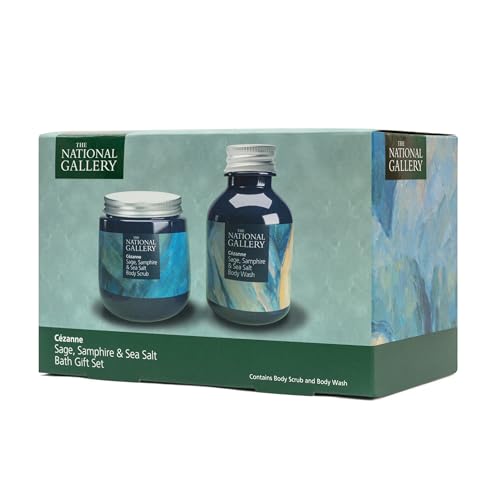 Bath Gift Set for Women, Pamper Spa Set including Body Wash 250ml & Body Scrub 250g, Self Care Beauty Gift, Sage - Image 2