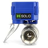 Motorized Ball Valve- 1' Stainless Steel Ball Valve with Full Port, 9-24V AC/DC and 2 Wire Auto Return Setup by U.S. Solid