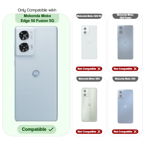 Image of Mr. Case Back Cover for Motorola Moto Edge 50 Fusion 5G Sleek Frosted Translucent Back Only Compatible with Wireless Magnetic Accessories | Anti-Scratch Shockproof Phone Case - Grey