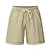 Produktbild Qitun Sommer-Hose Bermuda-Shorts Für Frauen,Übergröße Sporthose Running Lässige Kurze Hose Khaki L