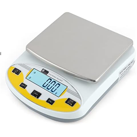 CGOLDENWALL Precision Lab Scale 5000gX0.01g Analytical Electronic Balance Digital Laboratory Scale Precision Jewelry Scales Kitchen Weighing Electronic Scales 0.01g Calibrated 110V (5000g, 0.01g) Cover