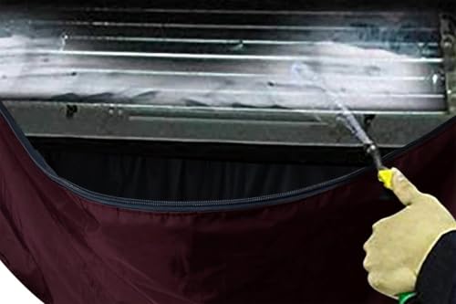 Image of SELENO AC Service Cleaning Washing Cover for 1 Ton & 1.5 Ton Split AC Indoor Unit | Easy Fit for Home & Professional Use (100% Waterproof) (Maroon)