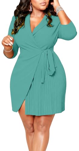Image of INR Short Dress for Women Business Work Plus Size Elegant Church Dresses