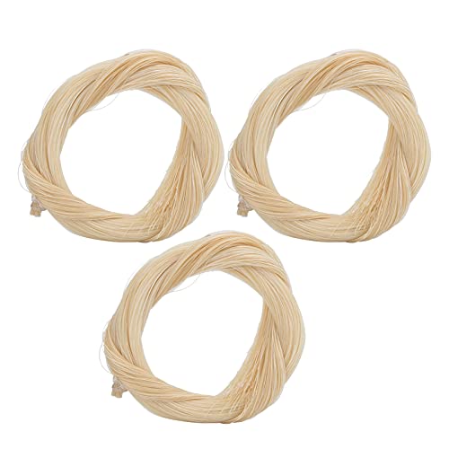 Eujgoov 3 Hanks Pelo de Caballo para Violín de Violín Reemplazo de Cabello Accesorios Musicales para...