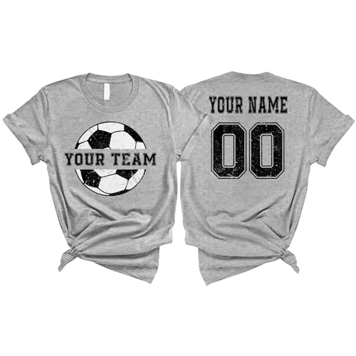 FLOCHIL Personalized Soccer Mom Shirts for Women, Custom Soccer Mama Shirts, Gifts