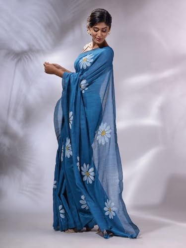 Image of Yashika Women's Georgette Floral Printed Saree With Unstitched Blouse Piece |saree for Women | New Sari | Saree