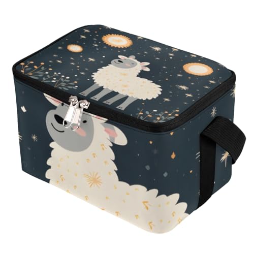 GzLeyigou Lunch Bags for Women Men 9 Cans,Lamb Sun Hot & Cold Food Delivery Bag Insulated Grocery Bag Insulated Lunch Box Sheep Cooler Bag for Office Work Picnic Beach