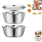 Trancheuse polyvalente : parfait pour faire des nouilles et des pâtes végétariennes à faible teneur en glucides et saines. Permet de trancher facilement les légumes et les fruits fermes. C'est également une râpe, un hachoir à légumes et un cutter. Vous aide simplement à faire des garnitures d'aspect professionnel, comme des chips de pomme, des rondelles d'oignon, des nids de pommes de terre, des garnitures de pizza aux légumes, etc