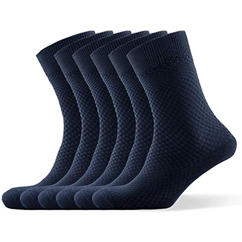 DiaryLook Mens Socks 6 Pack, Comfor Breathable Bamboo Socks Men, Soft Navy /Gray /Black Socks Mens Multipack Size 6-8, 9-12, 12-14 UK Cover