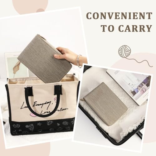 Bolsa organizadora para agujas de tejer, ganchos de crochet y accesorios de costura 7