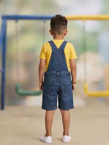 Image of KiddoPanti Boys Denim Dungaree Shorts