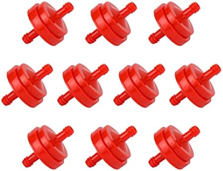 Carbbia 10 Pack Lawn Mower 1/4 Inch Inline Gas Fuel Filter for Briggs & Stratton 298090 298090S for John Deere AM107314 LG298090 LG298090S PT4265 for Toro 42-5240 56-6360