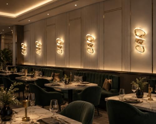 Image of FILLISKA Luxurious LED Wall Lamp for Home with Adjustable Colour Changing Function (1 Year Warranty)(French Gold-1201)