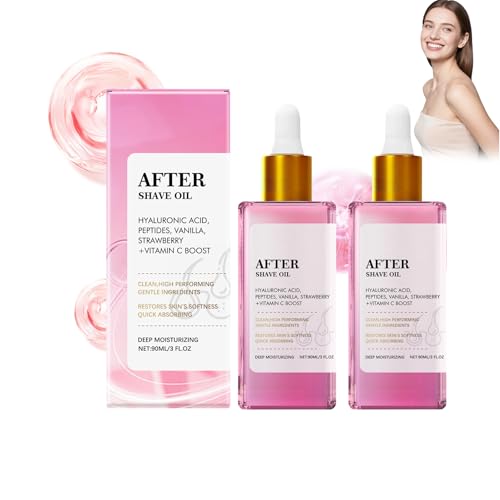 After Shave Oil 2PCS, Strawberry Vanilla After Shave Oil, Aceite After Shave Calmante E Hidratante, Para La Piel Lisa De Las Mujeres, Evite Los Pelos Encarnados Sequedad