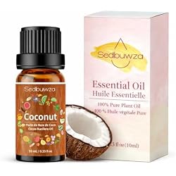 Sedbuwza Coconut Essential Oil, Pure Organic Coconut Fragrance Oil for Diffuser, Humidifier, Soap, Candle, Perfume
