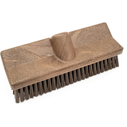 Image of SPARTA 40423EC01 Plastic Floor Scrub Brush, Wall Brush, Equipment Brush With Nonabsorbent Bristles For Industrial Kitchens, Hospitals, Commercial Cleaning, 10 Inches, Brown, (Pack of 2)