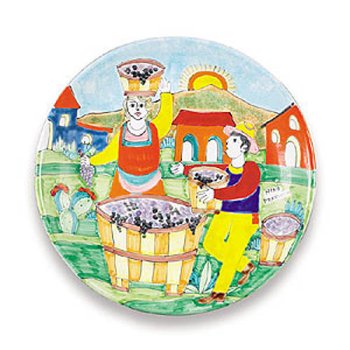 NINO PARRUCCA 果物置き皿 未使用 ニーノパルッカ イタリア製 手描き 22 5cmプレート 5枚セット