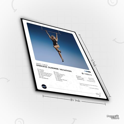 Image of Thepaper9store Pack of 8 Miley Cyrus Album Posters (8.4 x 12 Inches) with Adhesive Tape | Music Wall Decor | Aesthetic Posters for Bedroom & Living Room