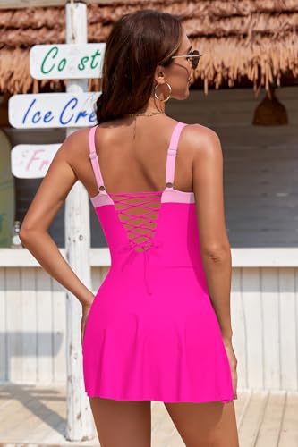 SHEKINI Split Womens Swim Dress Tummy Control Skirt Bathing Suit Swim Dress Women4