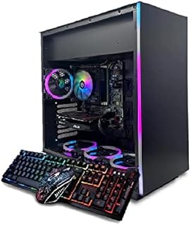 Odyssey Black Widow Custom Gaming PC, RGB LED Fans, Intel Core i5 3.2GHz, 16GB RAM, 1TB SSD, Nvidia Geforce GTX 1650, Wi-Fi, Windows 10