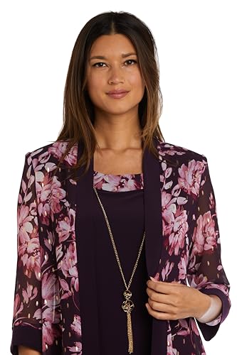 R&M Richards Women's Twilight Bloom Swing Jacket Dress2