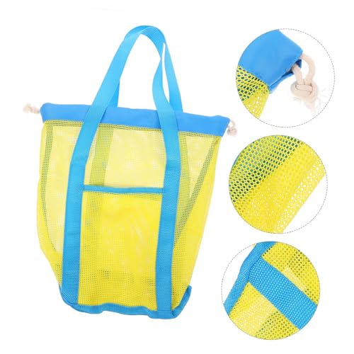 Beach Mesh Bag for Drawstring Storage Tote for Sand Swim Gear Camping Essentials Lightweight Pool Bag for Outdoor Activities and Travel3