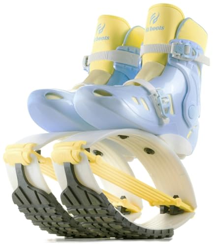 FIT BOOTS - Botas de Rebote de Nueva Generación, Originales Botas de Saltar de la Comunidad Internacional de Entrenamiento FitBoots que Revolucionan tu Fitness, Zapatos Jump Boots (Amarillo-S-70/80kg)