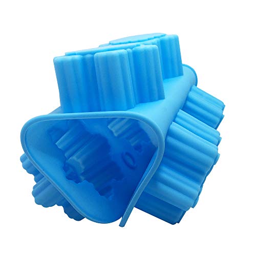 2 Pcs Snowflake Silicone Soaps Making Mold, Senhai Handmade Diy Chocolate Candy Cake Baking Mold 6 Cavity Ice Cube Tray - Pink, Blue #TOP6