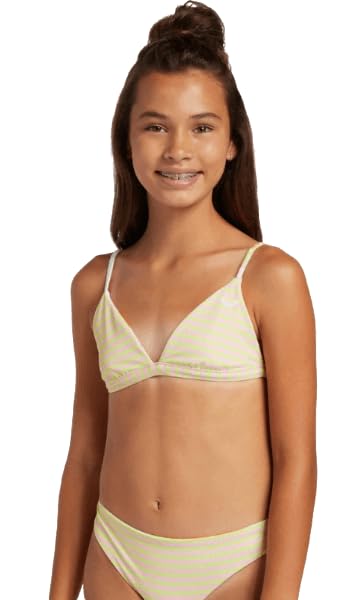 Image of Roxy Girls Teenie Ditsy Flutter Bikini Set, Aruba Blue, 6