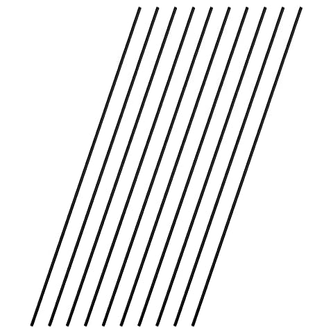 VictorsHome Carbon Fiber Rods 1mm x 300mm Solid Matte Round Bar for DIY Crafts RC Aircraft Model Car 10pcs Cover