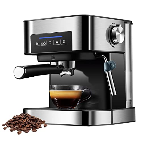 1,6 L Kaffeemaschine, 20 Bar Hochdruckextraktion, 850 W Kaffeemaschine, Kaffeestärke Und Anzahl Der Tassen Frei Einstellbar, Leistungsstarker Milchaufschäumer