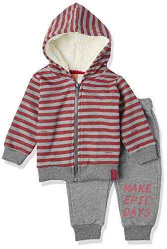 Conjunto Jaqueta Listras e Calça Moletom, Up Baby, Meninos, Azul, 6