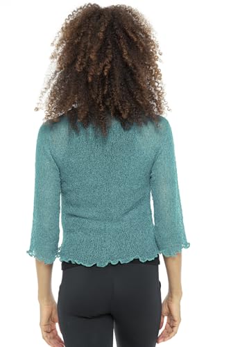 Image of Back From Bali Womens Sheer Shrug Cardigan Lightweight Knit