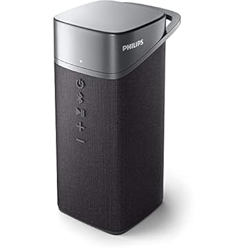 PHILIPS Caixa de som com conexão bluetooth, resistência a água IPX7 e energia para 10h TAS3505/00, cinza