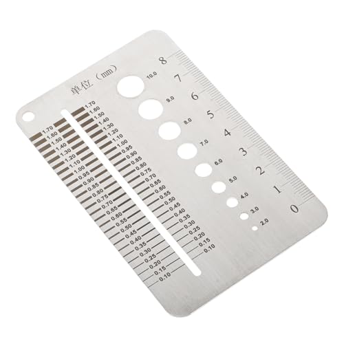 FUNOMOCYA Measuring Tool Drill Hole Gauge Pore Size Gauge Taper Gap Gauge Feeler Gauge Straight Ruler Set