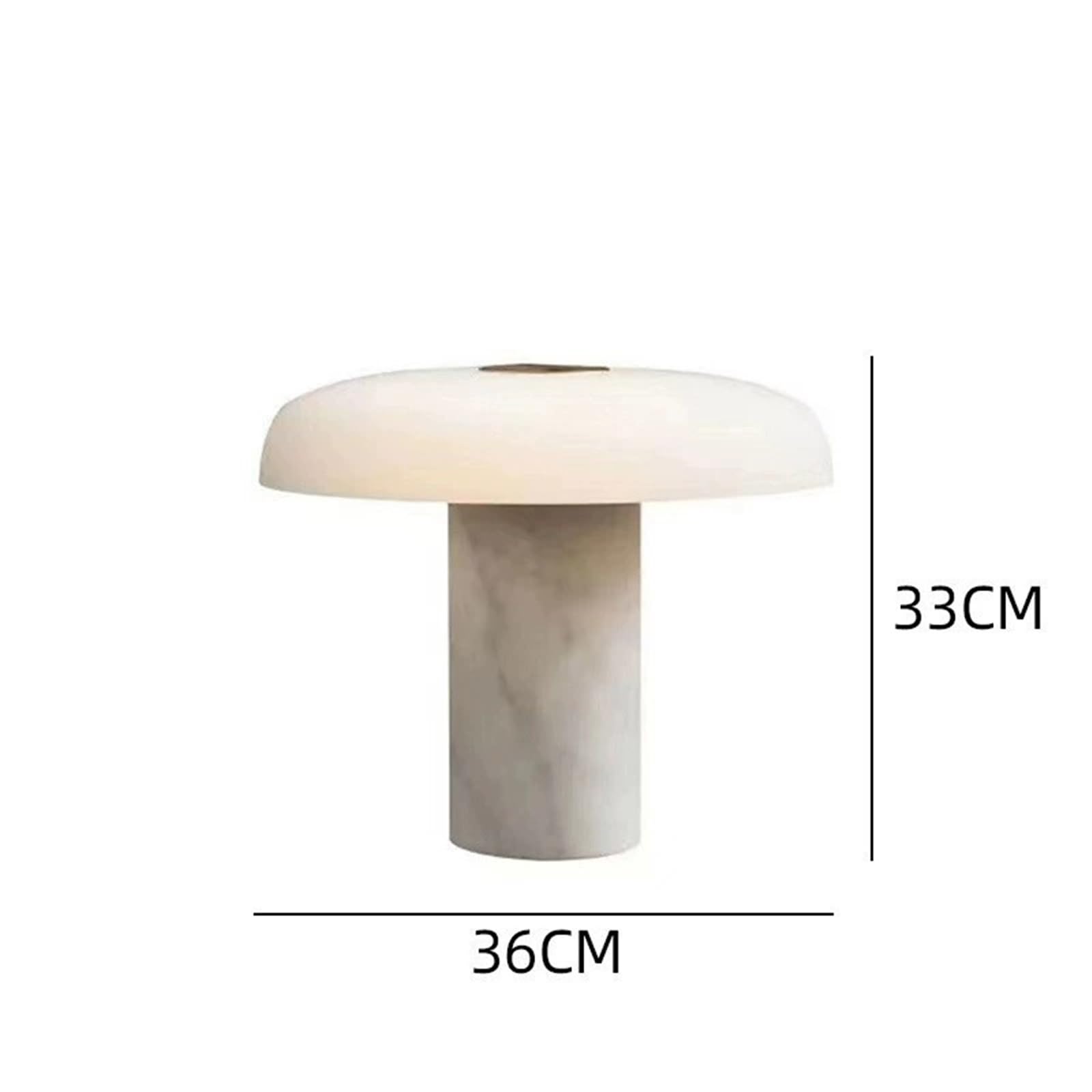 Affascinante Lampada da tavolo semplice in marmo e vetro for soggiorno, camera da letto, comodino Arredamento per la casa(Bianco)