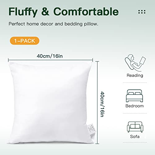 Otostar SG-X05-US Throw Pillow Insert, 16 X 16 Square Cushion Inner Soft Fluffy Plump Stuffer Cushion Pad White Decorative Pillow Insert thumb #2
