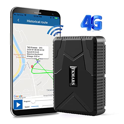  KUCE GPS Tracker per Auto 4G, Localizzatore GPS per Auto con 6 Potenti Magneti Integrati, Antifurto Auto per Moto Bicicletta, Posizionamento Dual Mode GSM/GPS, Impermeabile