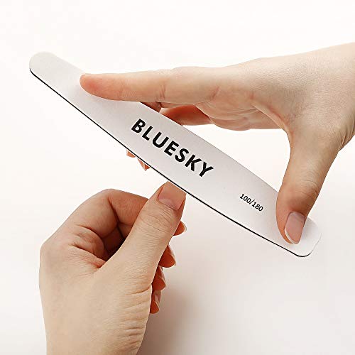 BLUESKY Nail File Rhombus 100/180, Nagelfeile, Doppelseitige, Dual Grade Grit, Nagelfeilen für Gelnägel, Professionelles… – Bild 3