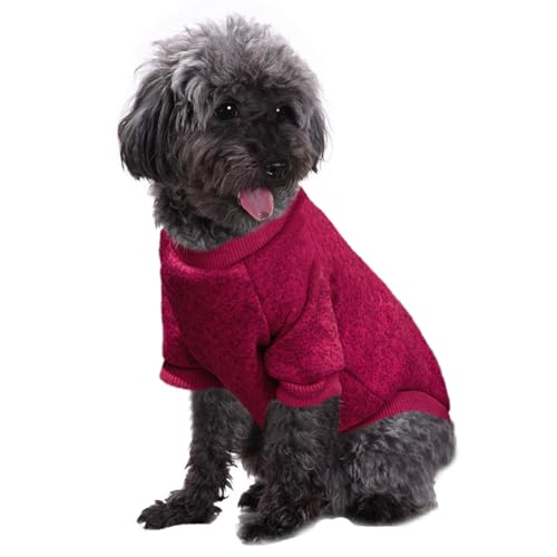 Image of Dog Sweaters for Small Dogs, Soft Fleece Puppy Clothes, Warm Winter Coat