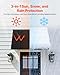 VEVOR Fixed Metal Awning 44 x 24 in, Window Awning Door Canopy, Stable Triangle Steel Frame Awnings for Doors Exterior Rain, and Snow Sunlight Protection for Door Entrance, Windows, Porches, Balconies