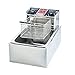Frytownica Frytownica ze stali nierdzewnej Frytownice elektryczne 6 L Frytownica handlowa z koszem i regulatorem temperatury z timerem z pokrywą olejową ze stali nierdzewnej do użytku w restauracji