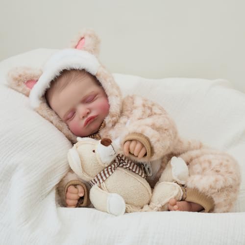 Muñeca bebé realista 18 pulgadas cuerpo de tela miniatura 5